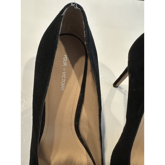 Pour La Victoire Women's Shoes Camilla Pumps Black Heels Suede Size 9.5 M - Picture 5 of 16